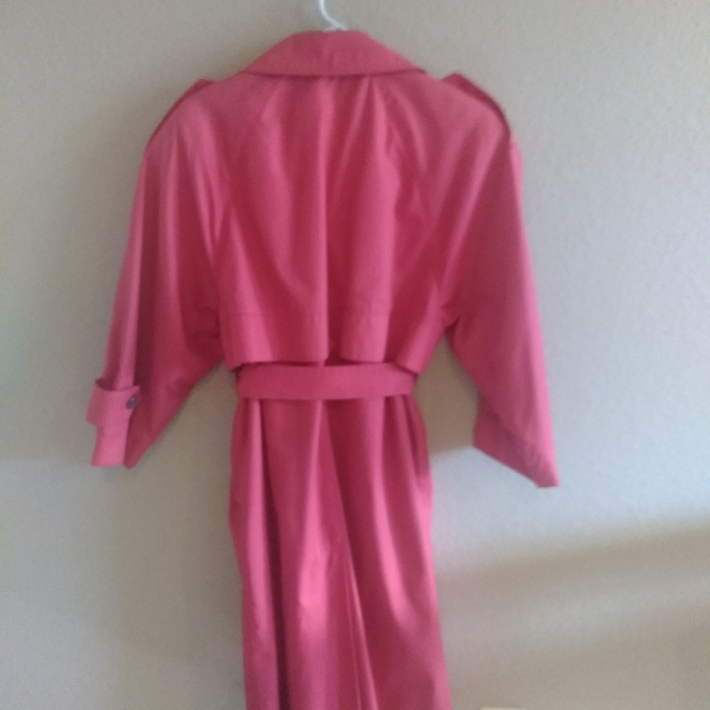 London Fog vintage 70s rain trench coat RED - Picture 13 of 15